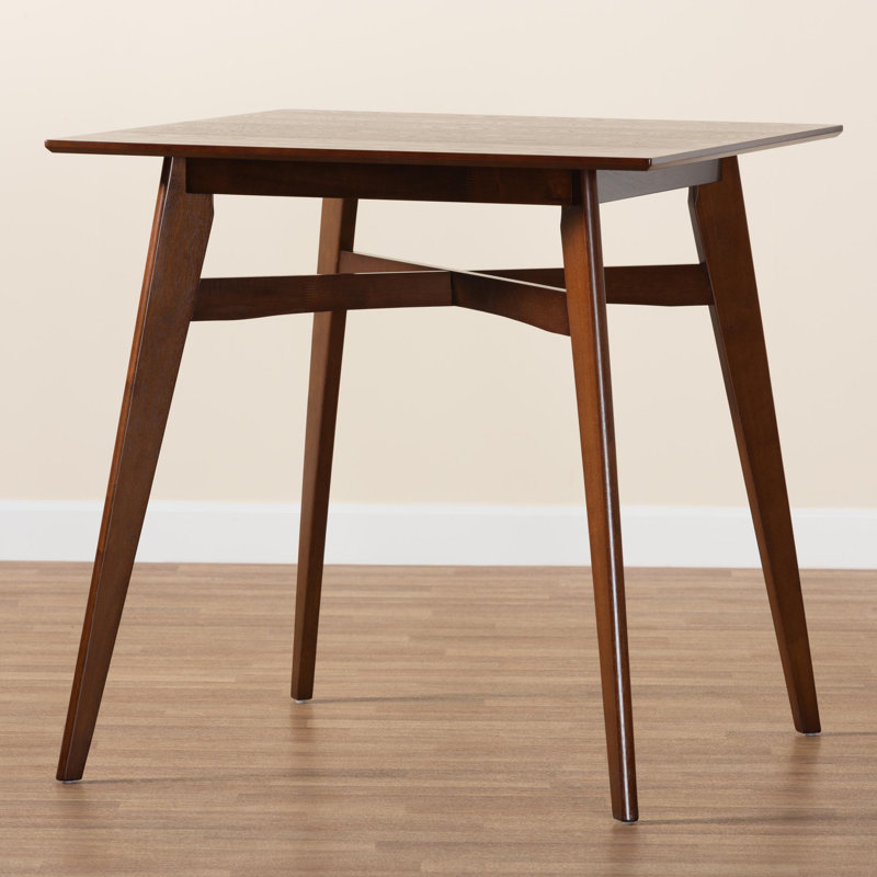Lapinski Solid Wood Base Dining Table, Walnut Brown