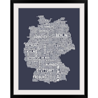 "Francy German Map" par Abarca, art textuel Francy