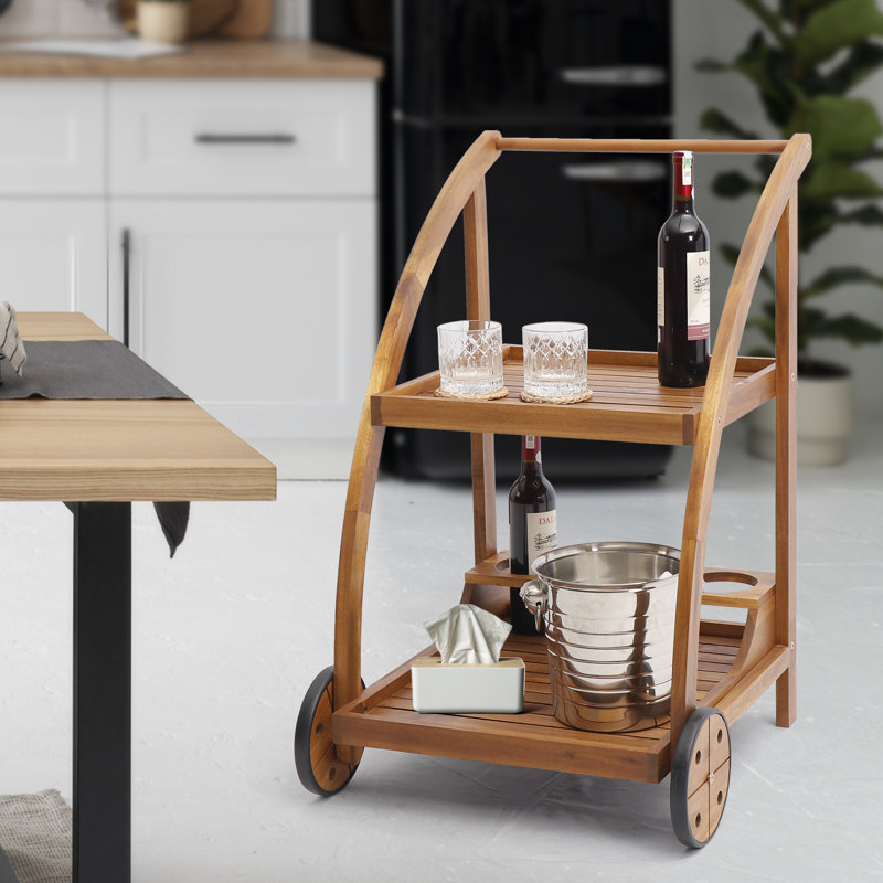 Solid Wood Bar Cart