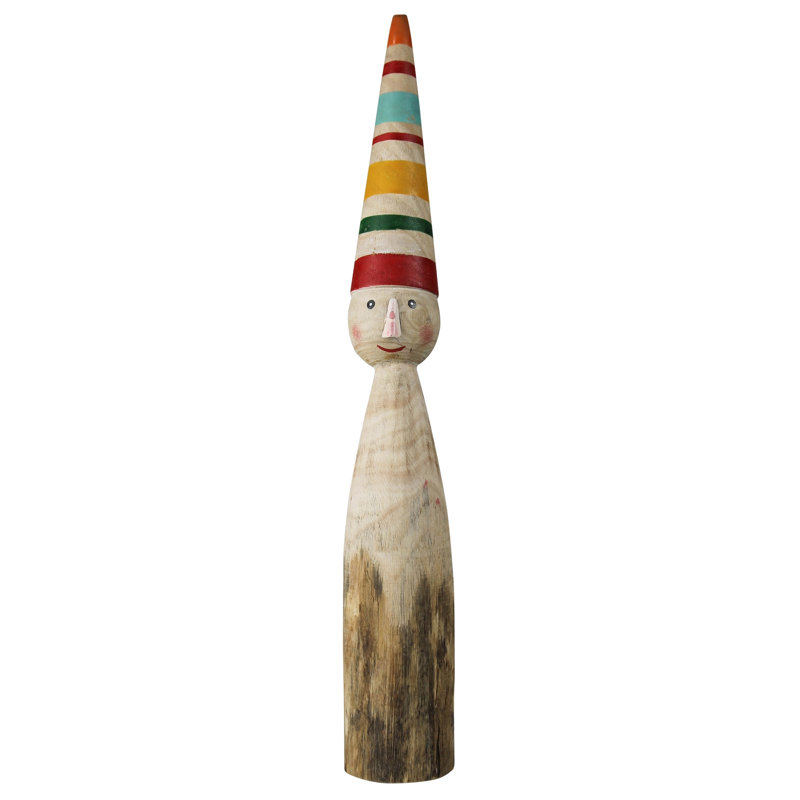 Wood Boy avec un grand chapeau, Asst