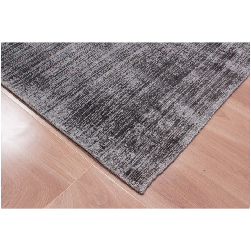 Tapis uni moderne en viscose unie Handloom Mirage Collection, Rectangle 9 pi x 12 pi