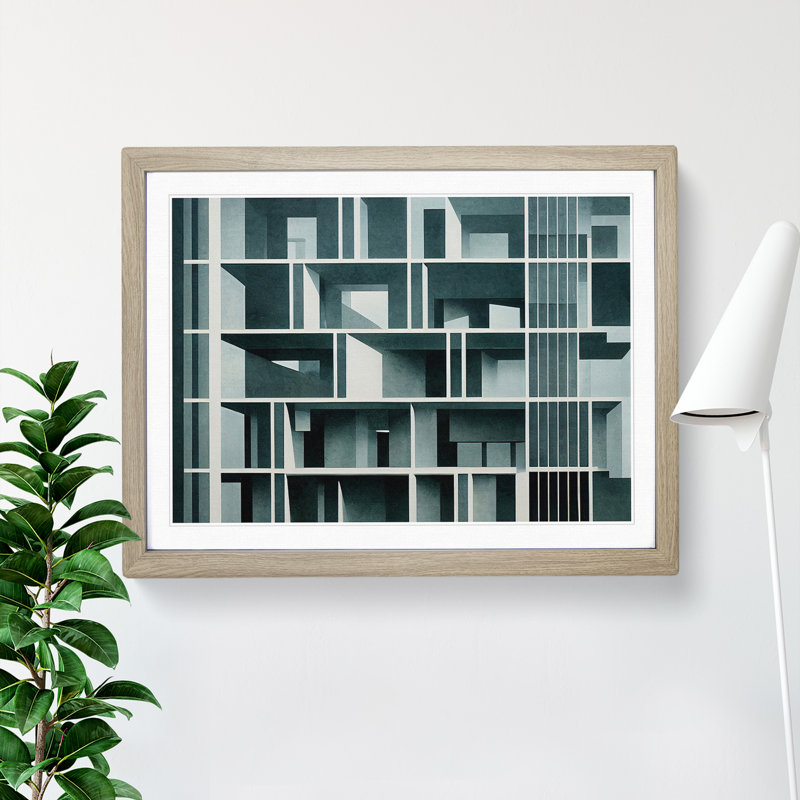 Architecture - Framed Print, 46cm H x 64cm W, Oak Framed