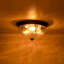 Plafonnier encastré 3 lumières en verre martelé