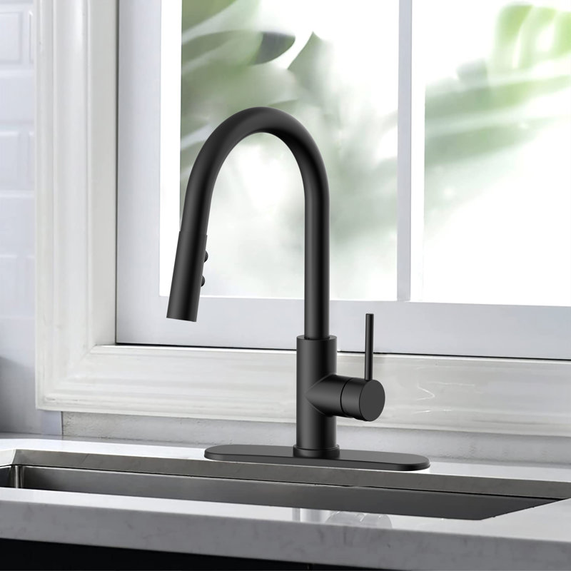 Vetta Pull Down Kitchen Faucet, Matte Black
