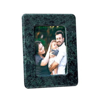 Elegant 6x8 Emerald Green Marble Picture Frame, Perfect for Cherished Memories