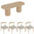 Modern simple solid wood dining table set.-107242680