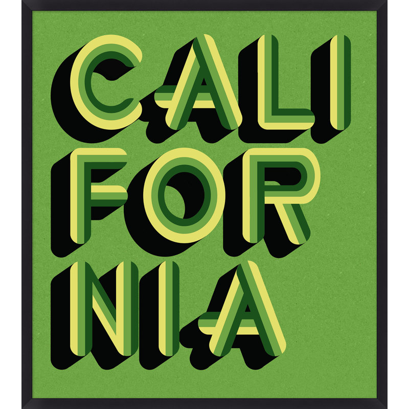 "California Green" par Christopher Kennedy - cadre photo, art textuel sur papier