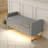 Nash 47" Upholstered Entryway Bench with Storage & Metal Base