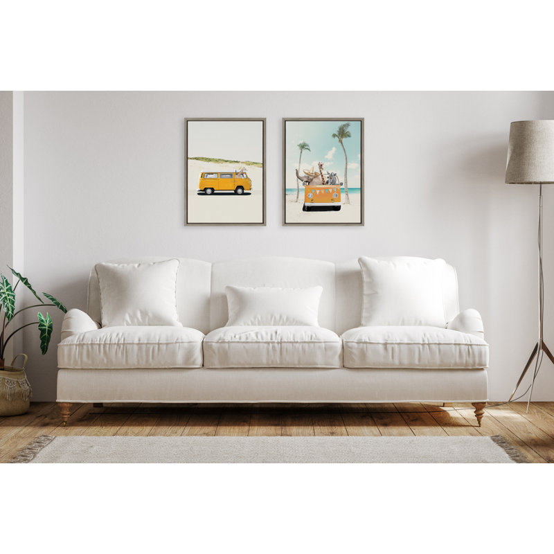 Beach Adventures by July Art Prints Framed Canvas Wall Art Print