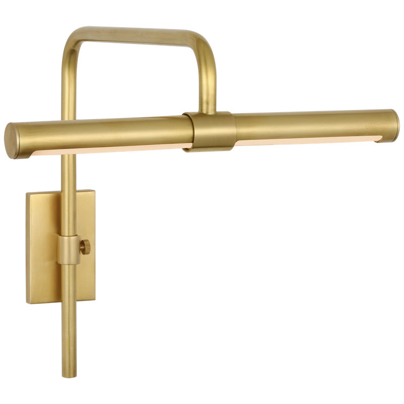 Thomas O'Brien Kidd 9" Frame Mount Picture Light, Hand-Rubbed Antique Brass