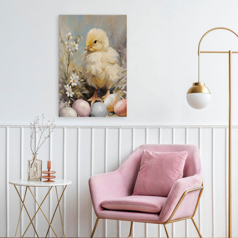 Henrietta - Art contemporain, oiseaux, faune, H 16 po x l 24 po