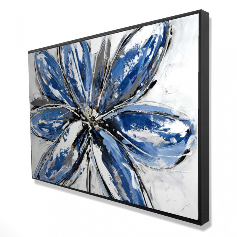 "Pétale bleue" sur toile