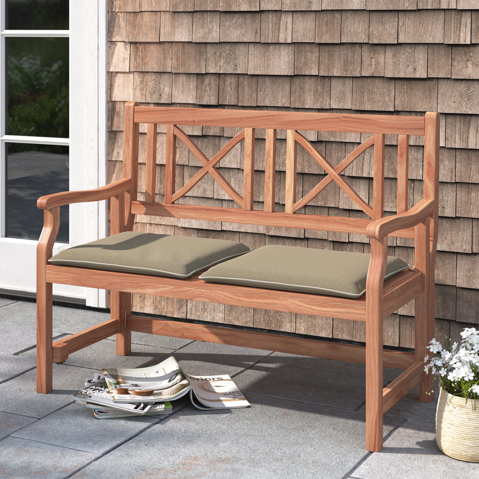 Outdoor Dining Chair, Charcoal, 2" H x 20" W x 20" D