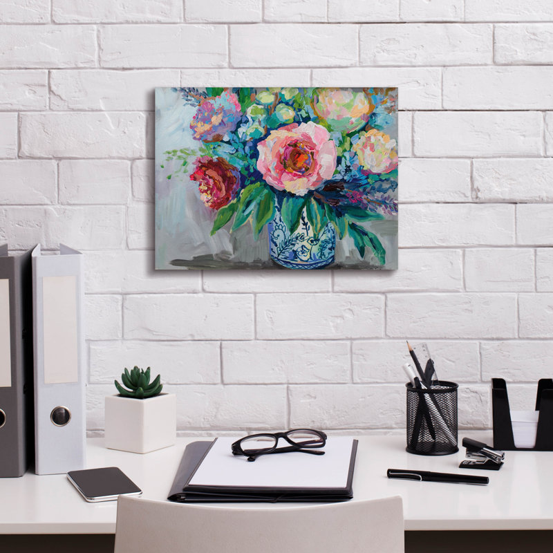 «China Rose» par Jeanette Vertentes, H 12 po x l 16 po x P 0,75 po