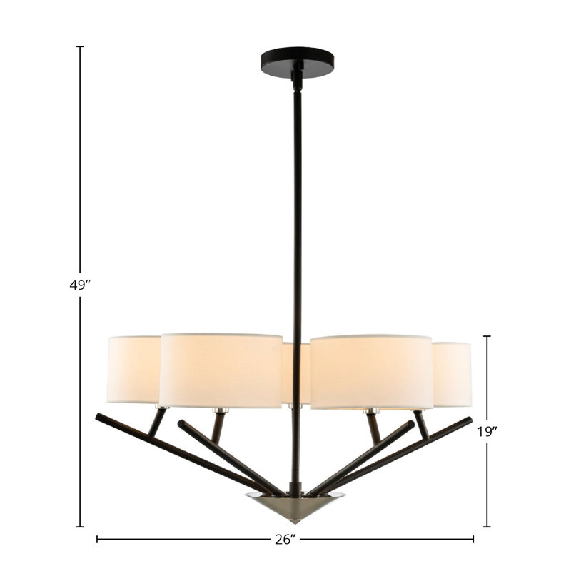 Tahoe 4 LT Matte Black w/ Polished Nickel Chandelier Kalco