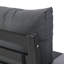 Stas - Chaise avec accoudoirs avec coussin - Structure noire et coussins gris