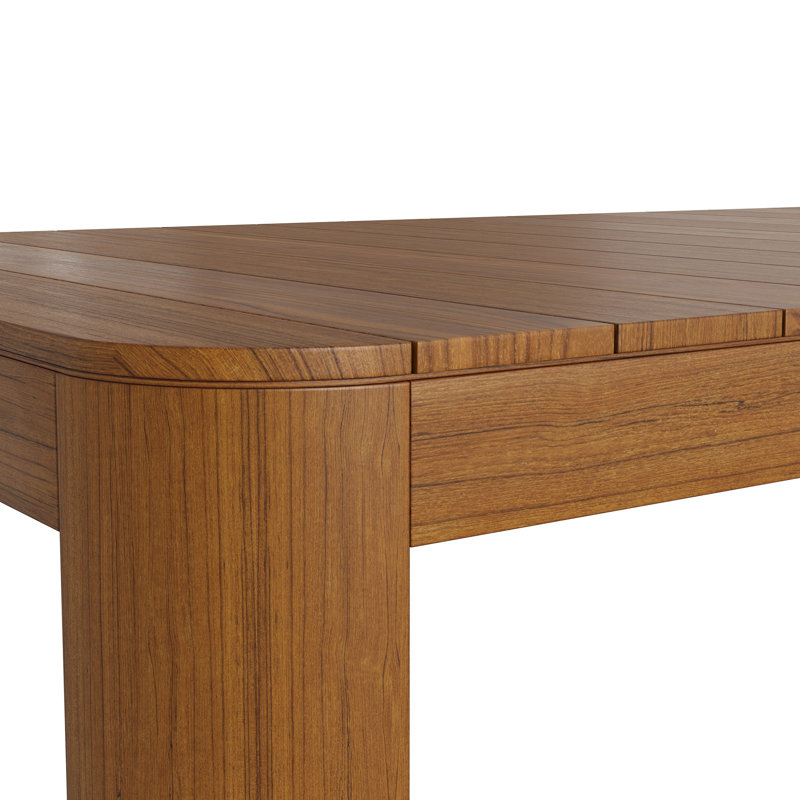 Table de salle à manger d'extérieur Kona de 87 pouces en teck naturel, Naturel