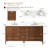 72'' Double Bathroom Vanity with Engineered Marble Top-105310775-105310779