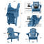 Chaise pliante Mallette Adirondack en PEHD à texture de bois avec porte-gobelet-103547253