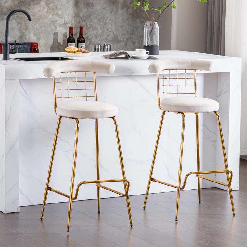 Tabouret de bar 32 po Quincella, Beige