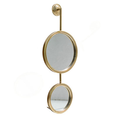 Iron Frame Vertical Round Mirror