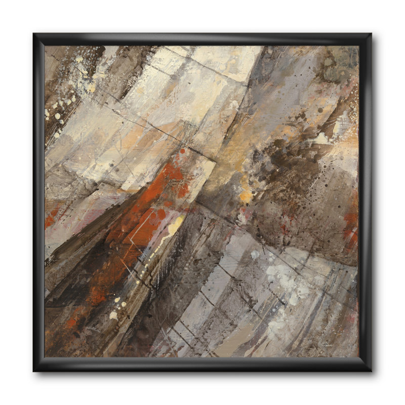 «Fire and Ice Minerals III», reproduction sur toile encadrée, Cadre noir, H 30 po x l 30 po x P 1 po