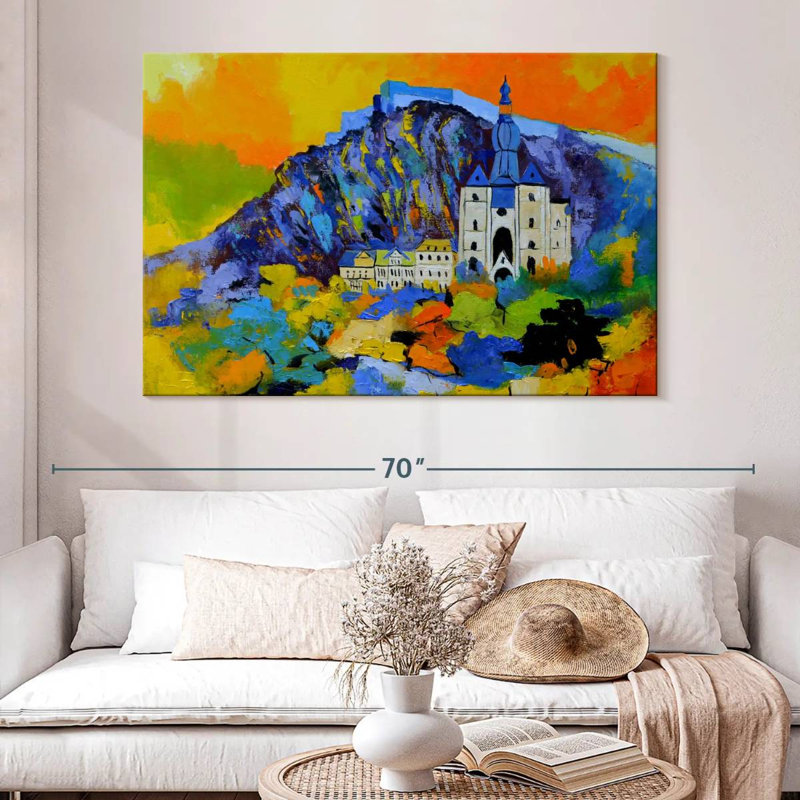 Paysage urbain Dinant Belgique, H 34 po x l 51 po
