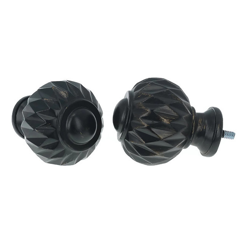 Nickoy Adjustable Single Curtain Rod, Black, 28" - 48"