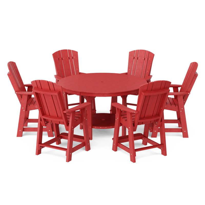 Heritage Pub Counter Set, Cardinal Red, 4