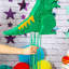 Fax Potato - Pinatas Dinosaur Pull String Cardboard Pinata - W41cm x D15cm x H45cm - Green