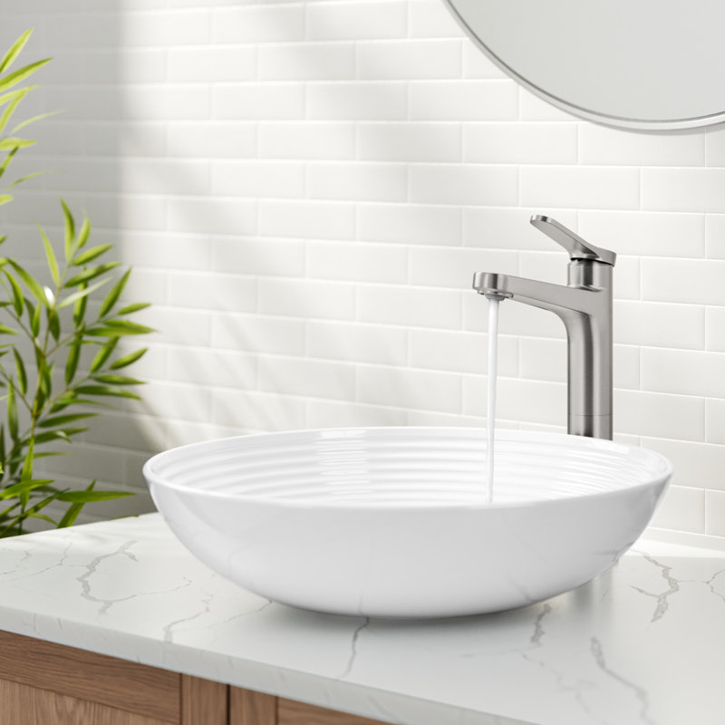 Robinet pour salle de bain KRAUS Indy, Nickel brossé