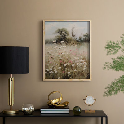 Impression florale vintage encadrée CCxxxiv - bois massif