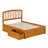 Richmond Solid Wood Platform Bed with Panel Footboard and Storage Drawers-96140408