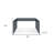 50" Gray Glass Writing Desk