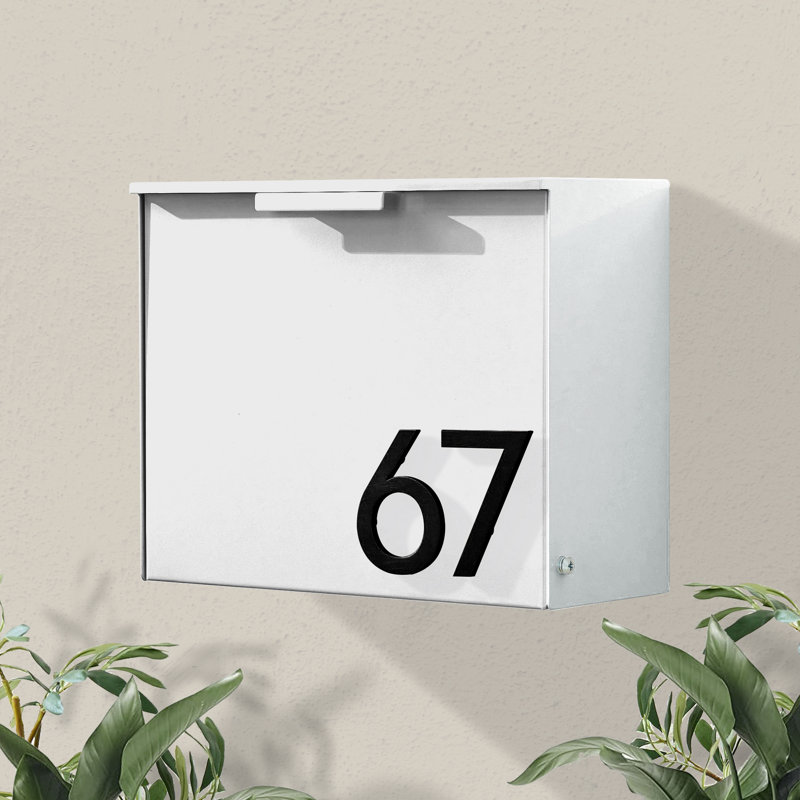 Boîte aux lettres murale Cubby, Blanc, Oui, Noir