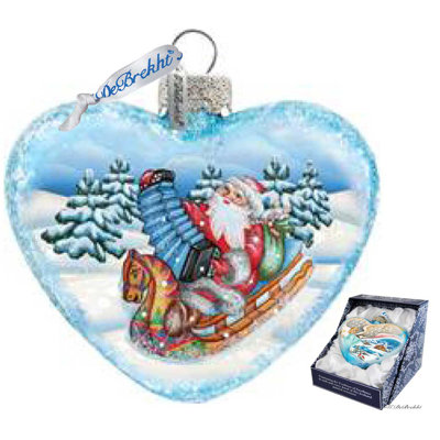 3.5'' Handmade Glass Holiday Shaped Ornament