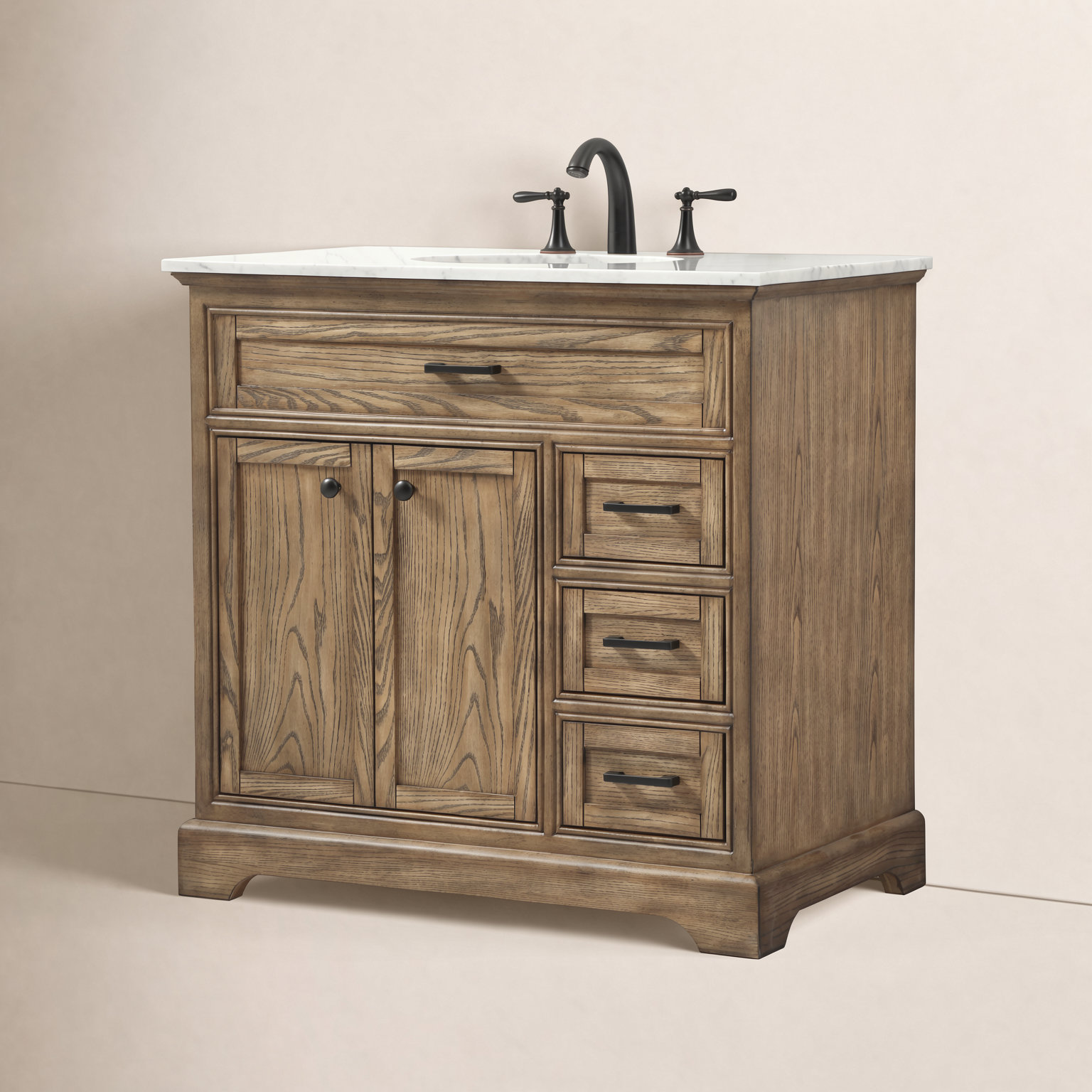 Hermes 36'' Single Bathroom Vanity, Driftwood