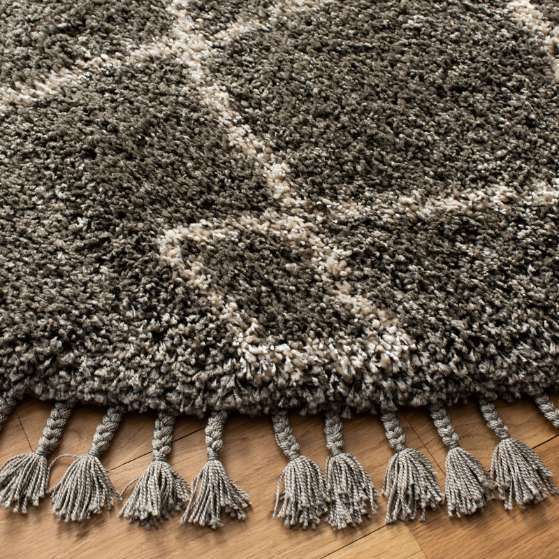 Tapis à motif géométrique Imraan Performance, Rond 6 pi 7 po
