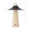 Lampe de table à DEL 12 po avec base en travertin Hagen Urban Dimmable-124962785