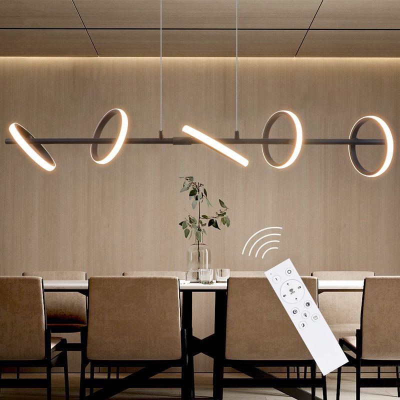 Abdoulaziz 5 - Light Black LED Kitchen Island Pendant