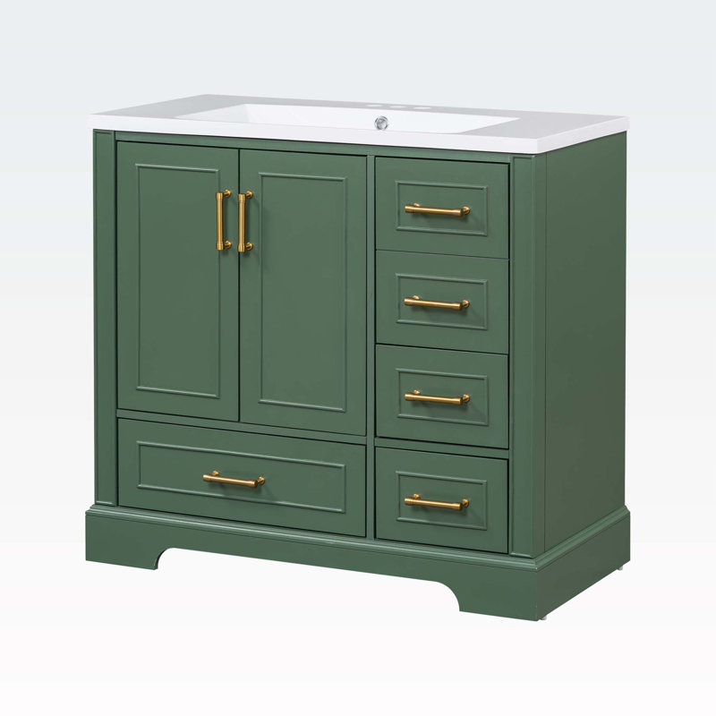 Armoire de salle de bain Breisch, Vert