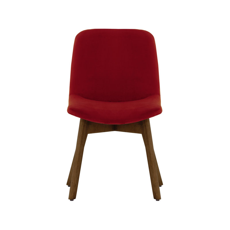 Jada 48cm H Velvet Upholstered Side Chair, Red