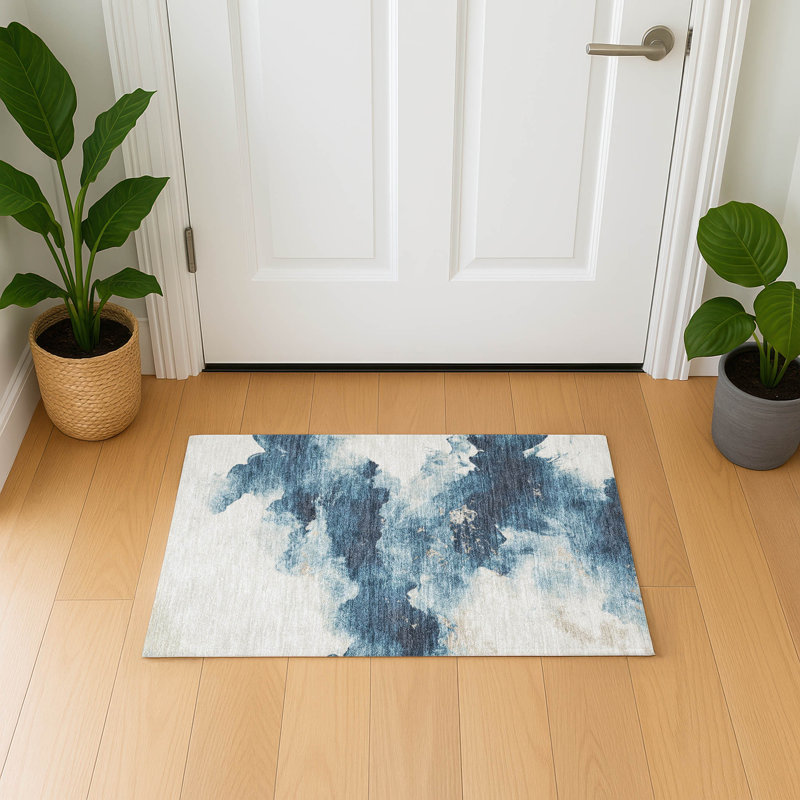 Premium Machine Washable Jacquez AMF1801 Modern Rug, Rectangle 1'8" x 2'6"