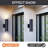 Outdoor Wall Lights Matte Black Up & Down Square Wall Sconces (E26 Base, Bulb Not Included)-170665353-170665352