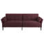 Canapé convertible en velours 89 po, canapé-lit futon avec 2 coussins carrés, dossier réglable et accoudoirs pour le salon-1518193707