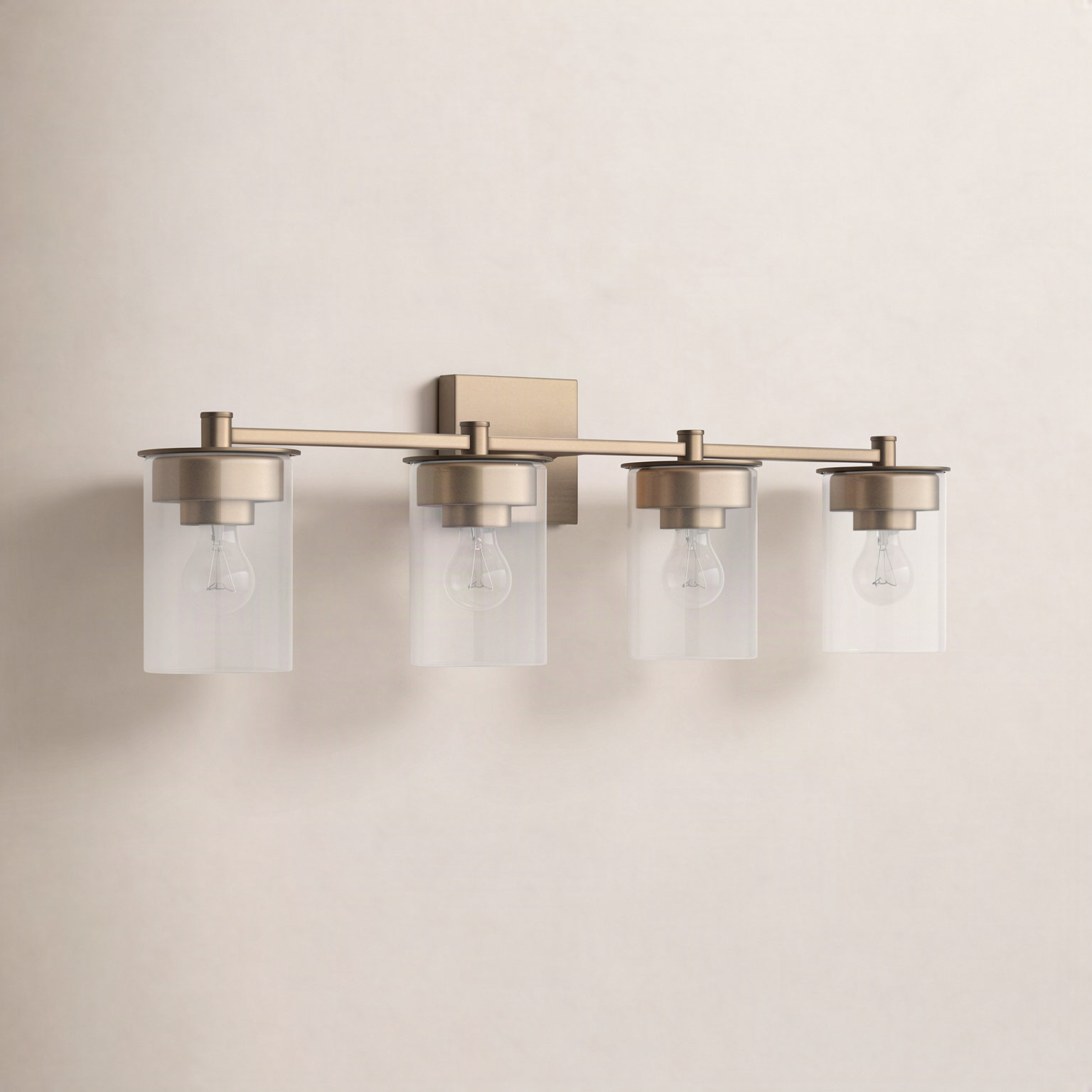 Elstone 4-Light Vanity Light, Aged Brass