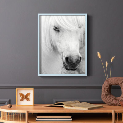 «Island Pony I», reproduction encadrée - bois massif
