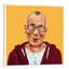 Dalai Lama by Amit Shimoni - Floater Frame Print on Canvas-192921902-192921890