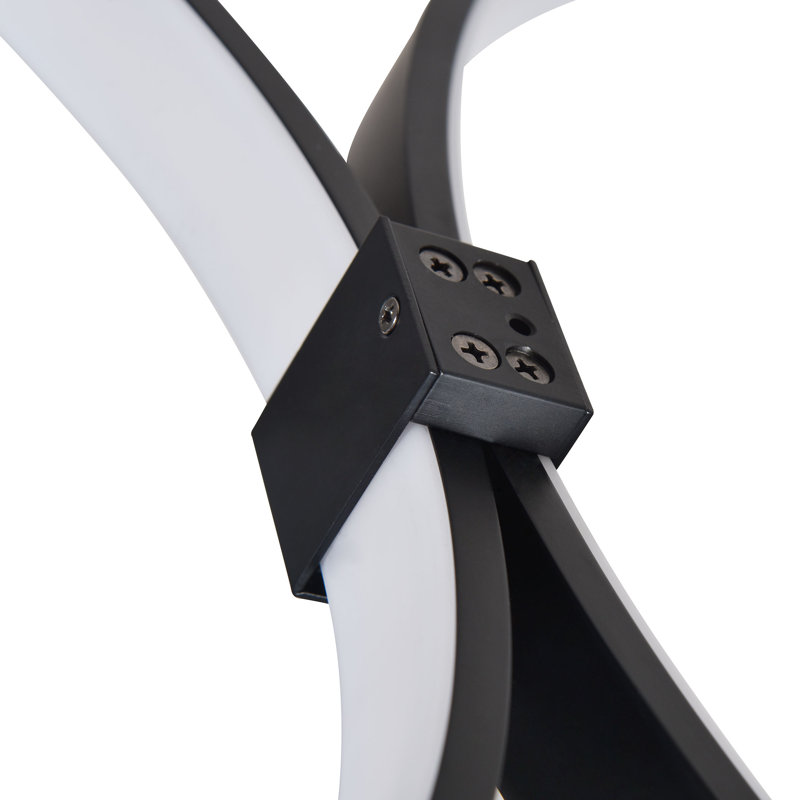 Luminaire suspendu géométrique 5 lumières Capella, Noir