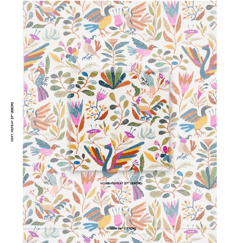 Toile Schumacher x Abel Macias, Vert / Rouge / Jaune